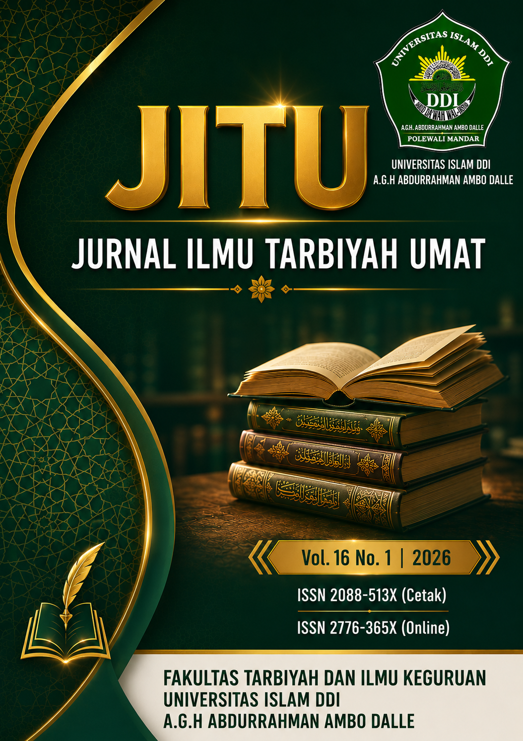 					View Vol. 16 No. 1 (2026): JITU Jurnal Ilmiah Tarbiyah Umat
				